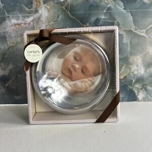 Carters Smiley Happy Frame Round Picture Frame Silver Moon